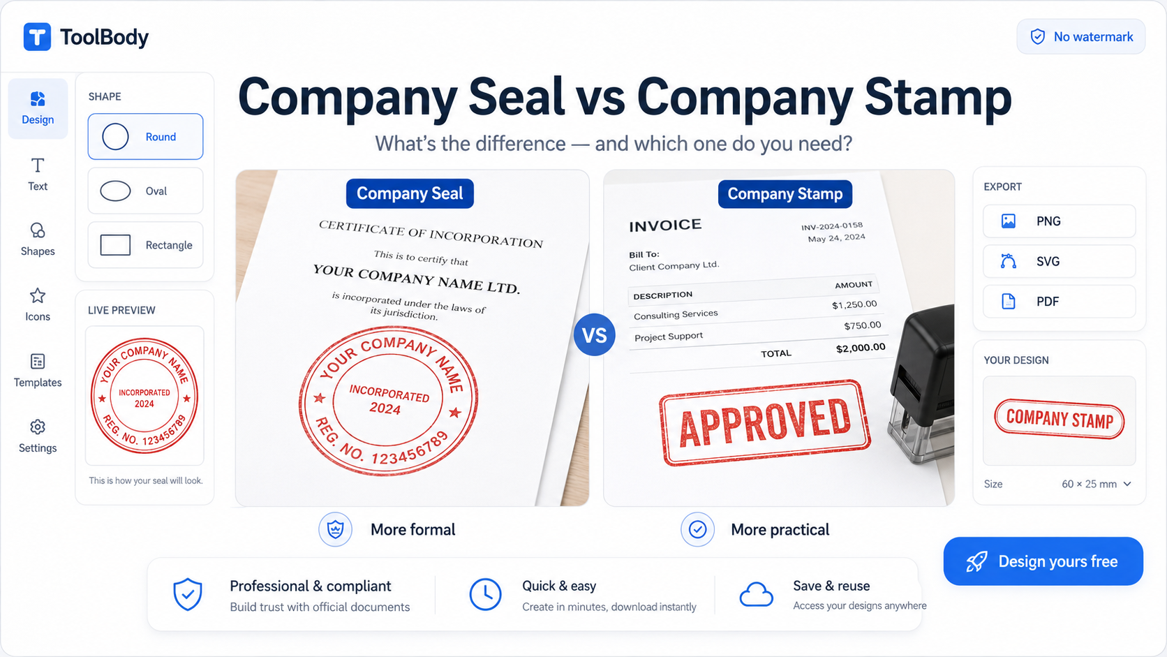 Company Seal vs Company Stamp: What's the Difference (and Which Do You Need)?