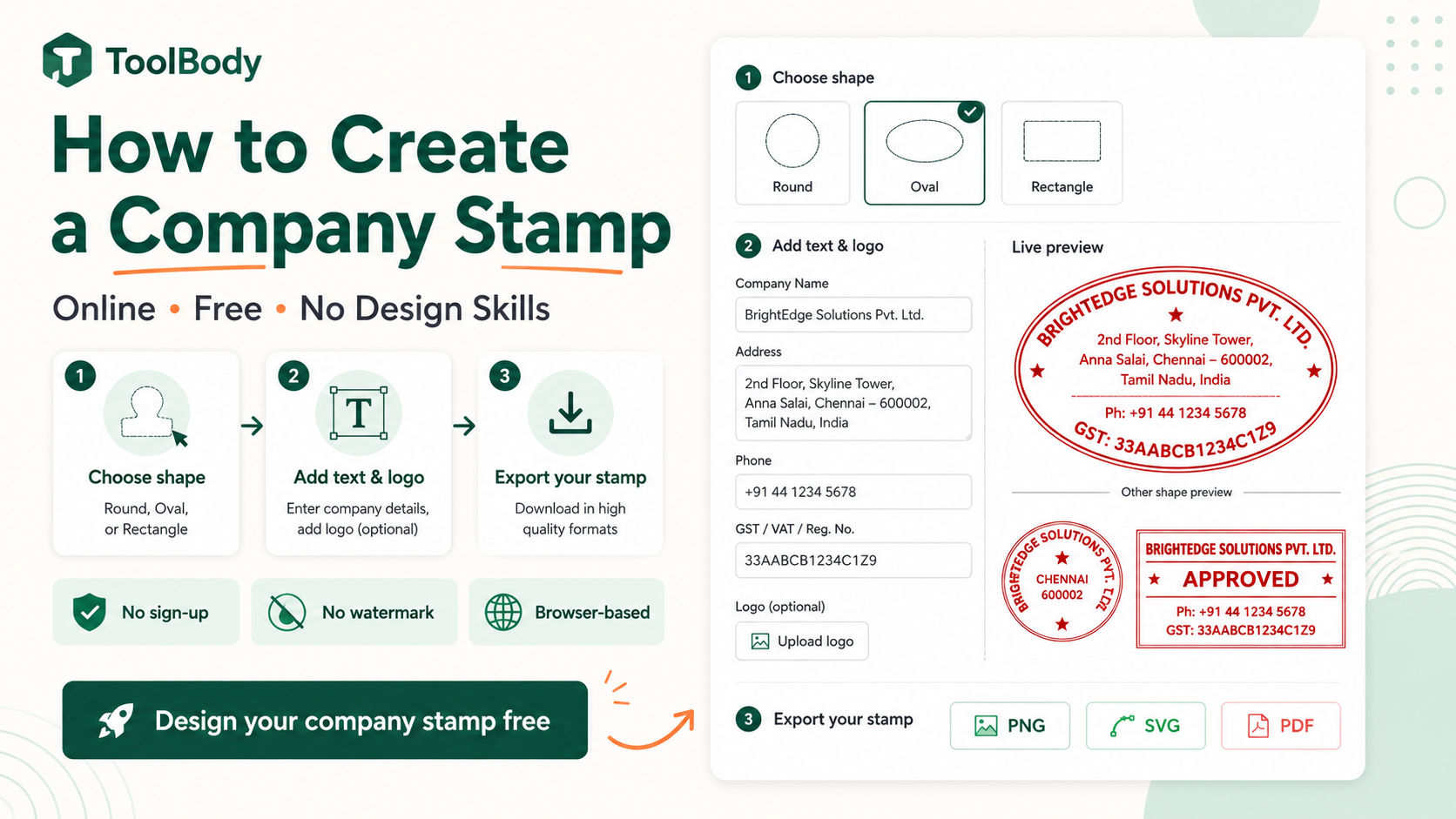 How to Create a Company Stamp Online (Free, No Design Skills)