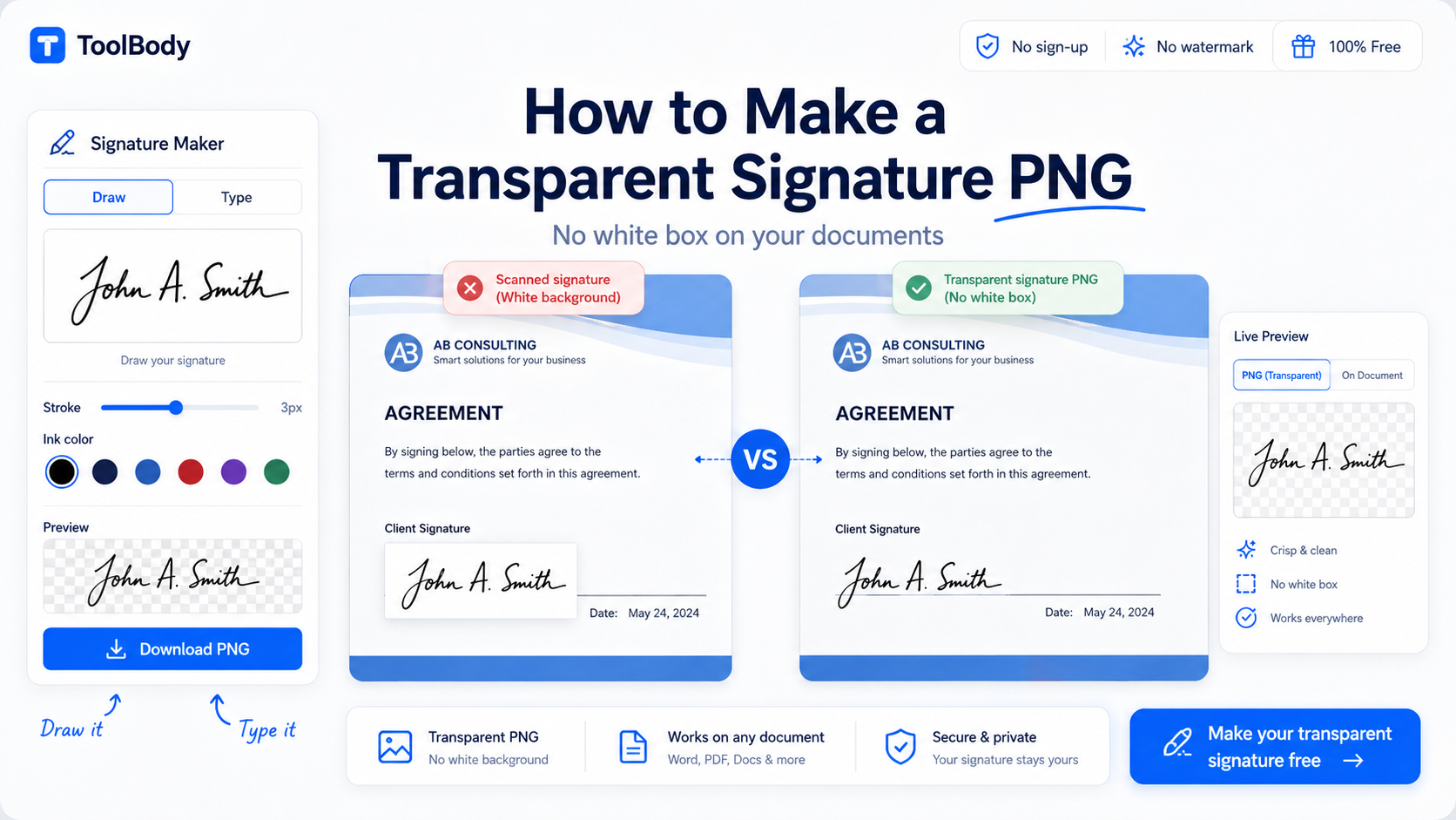 How to Make a Transparent Signature PNG (No White Box on Your Documents)